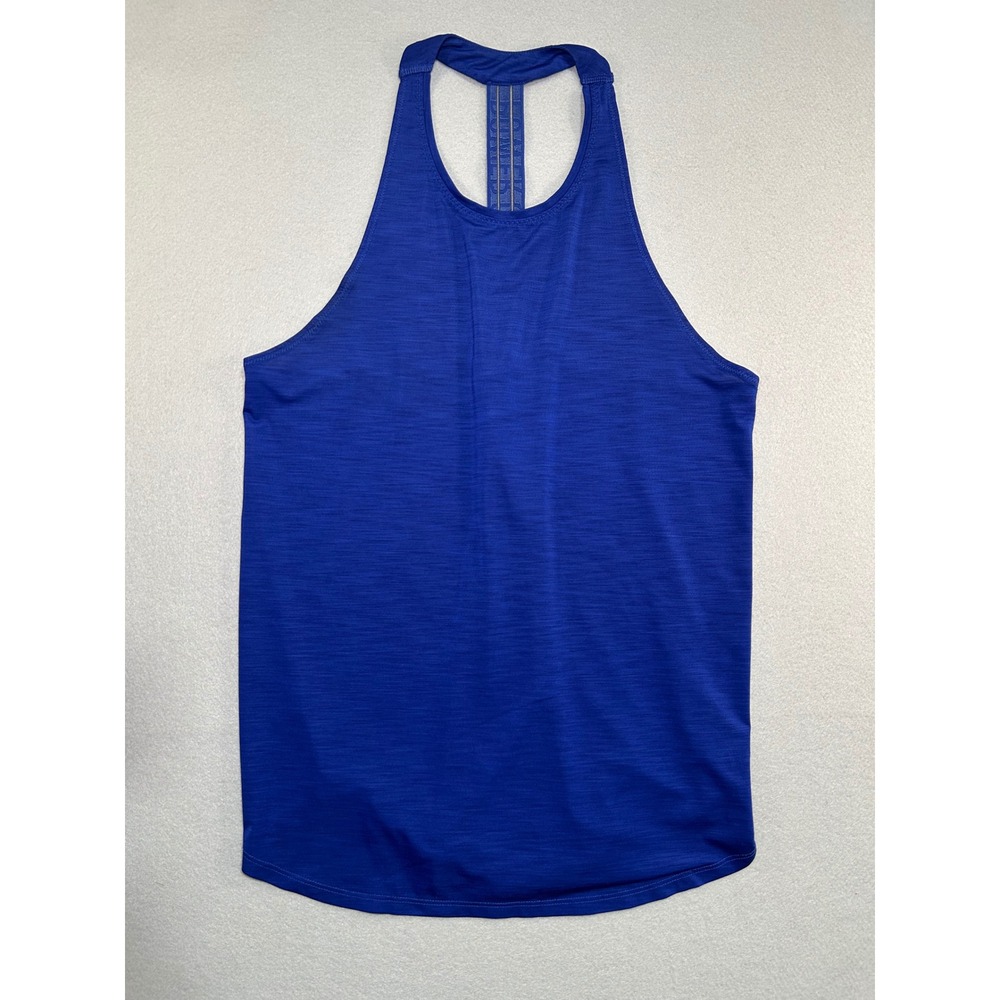 Athleta Tank Top Womens Small Blue Power of She Racerback Open Back Workout
